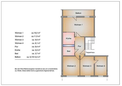 Foto - 4 Zimmer Etagenwohnung in Frankfurt (Oder)