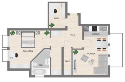 Foto - Schöne 2-Zimmer-Souterrain-Wohnung in Freystadt