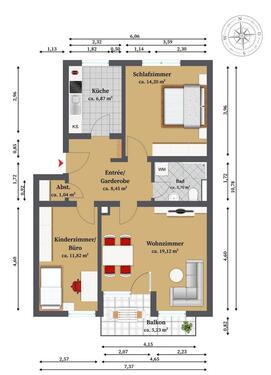 Foto - 3 Zimmer Etagenwohnung zur Miete in Landsberg am Lech