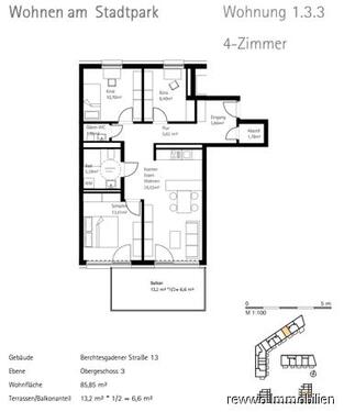 Foto - Neubau: 4-Zimmerwohnung im 3. Obergeschoss inkl. Tiefgarage
