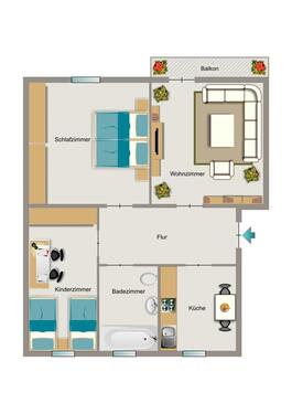 Foto - 3.5 Zimmer Etagenwohnung zur Miete in Herten