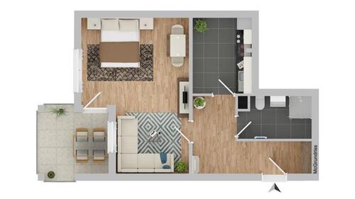 Foto - Geschmackvoll möbilierte 1-Zimmer Wohnung mit Balkon in Speyer