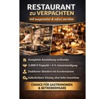 „Restaurant voll ausgestattet – fairer Einstieg mit Umsatzmodell“ - Bitburg