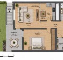 2.5 Zimmer Erdgeschosswohnung mit eigenem Gartenanteil - Erbach