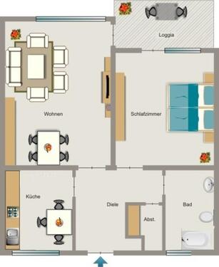 Foto - 2.5 Zimmer Erdgeschoßwohnung zur Miete in Moers