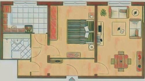 Foto - 2-Raum-Wohnung zu vermieten - 440,00 EUR Kaltmiete,