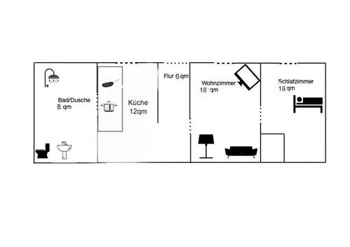 Foto - 2-Raum Wohnung in Zirchow - 450,00&nbsp;EUR Kaltmiete, ca.&nbsp; 60,00&nbsp;m&sup2;