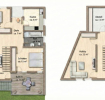 Helle 5-Zimmer-Maisonette-Wohnung mit Balkon und Garten inkl 2xTG - Dietzenbach