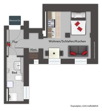 Foto - 1 Zimmer Etagenwohnung zur Miete in Schwerin