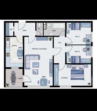 Foto - Bielefeld-Kirchdornberg: 4 Zimmer-Wohnung mit schönem Balkon