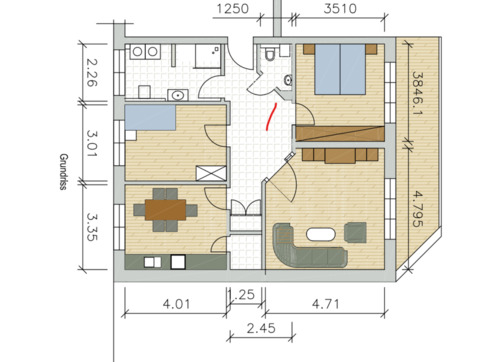 Foto - 3 Zimmerwohnung im Erdgeschoss mit kleinem Garten in Papenburg