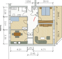 3 Zimmerwohnung im Erdgeschoss mit kleinem Garten in Papenburg