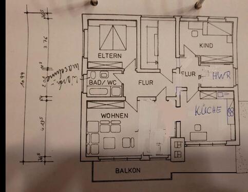 Foto - Wohnung mit Balkon in Bevergern 3ZKB