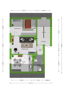 Foto - 2 Z. Wohnung März bis Juli Zwischenmiete
