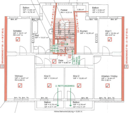 Foto - Helle, frisch renovierte 6-Raum Wohnung - 4 Balkone