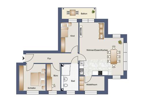 Foto - 4 Zimmer Etagenwohnung zur Miete in Schüttorf