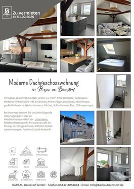 Foto - Moderne Dachgeschosswohnung 79m2 Klimaanlage Barnstorf
