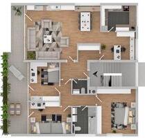 Kernsanierte 4 Zimmer Wohnung in Hirschlanden auf 120 qm - Ditzingen