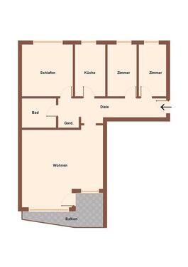 Foto - 4 ZKB Wohnung Oldenburg Bloherfelde