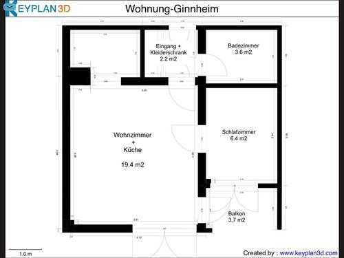 Foto - 1.5 Zimmer Etagenwohnung zur Miete in Frankfurt am Main