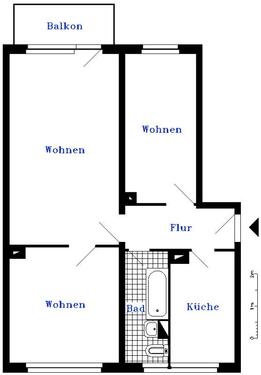 Foto - 3 Zimmer Etagenwohnung in Sondershausen