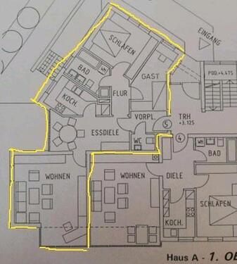 Foto - 3.5 Zimmer Etagenwohnung zur Miete in Laupheim