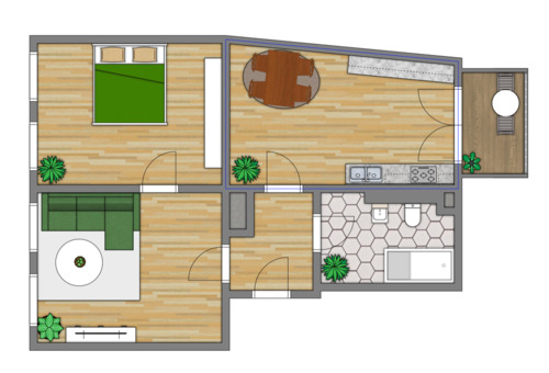 Foto - Schöne DG-Wohnung mit Balkon in Burg