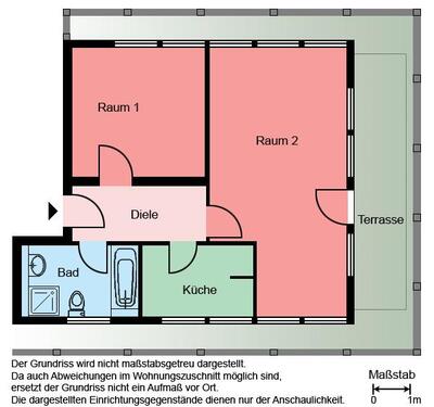 Foto - 2 Zimmer Dachgeschoßwohnung zur Miete in Bochum