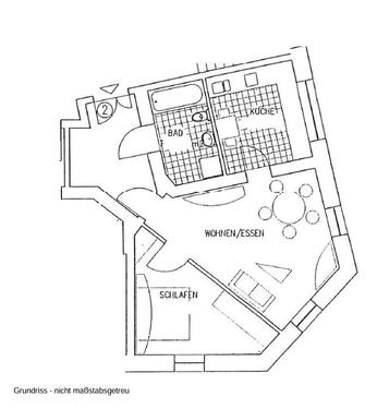 Foto - 2 Zimmer Wohnung - 585,00&nbsp;EUR Kaltmiete, ca.&nbsp; 47,00&nbsp;m&sup2;