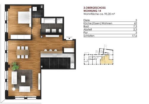 Foto - Helle 2-Zimmer-Denkmalwohnung mit Stellplatz - ab sofort