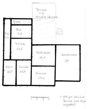 Foto - 4,5-Zimmer Erdgeschosswohnung - 960,00 EUR Kaltmiete,