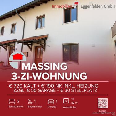 Foto - Massing! 3-Zimmerwohnung in bevorzugter Siedlungslage mit Garage und Stellplatz (250820)