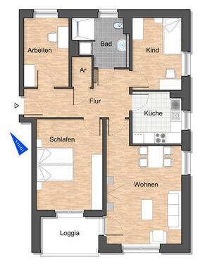 Foto - Etagenwohnung zur Miete in Wolfsburg