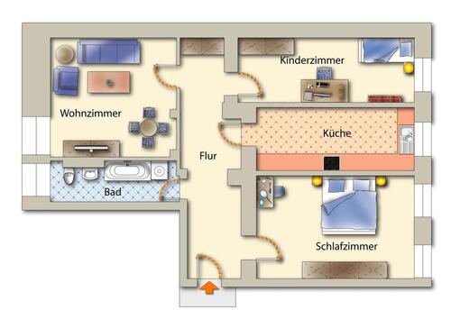 Foto - Etagenwohnung zur Miete in Freiberg