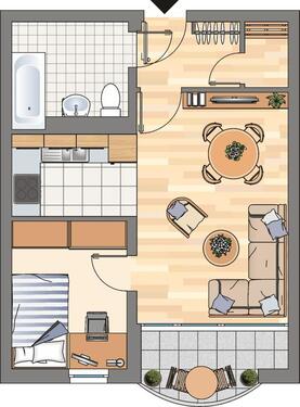 Foto - 2 Zimmer Etagenwohnung zur Miete in Dortmund