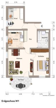 Foto - 3 Zimmer Erdgeschoßwohnung zur Miete in Dietfurt an der Altmühl