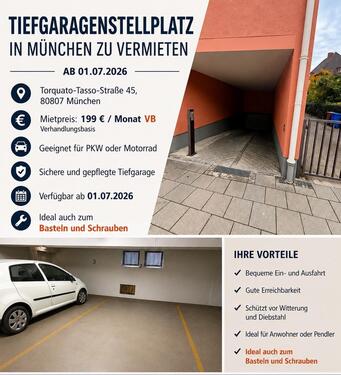 Foto - Tiefgaragenstellplatz München SchwabingFreimann – 170 € VB