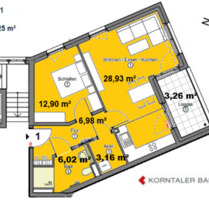 Schöne moderne 2-Zimmer-Wohnung mit Loggia in Süd-Ost-Ausrichtung zu vermieten. - Korntal-Münchingen