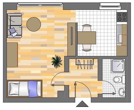 Foto - 1 Zimmer Erdgeschoßwohnung in Dortmund