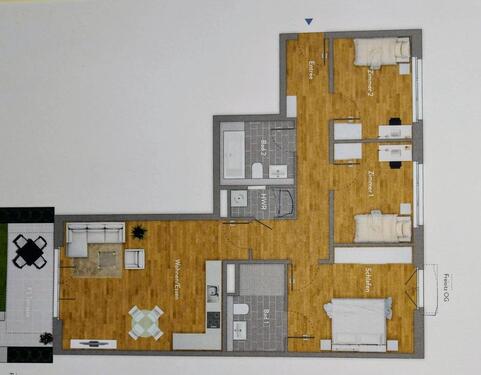 Foto - Moderne 4-Zimmer-Neubauwohnung (109 m²) mit Balkon & Einbauküche