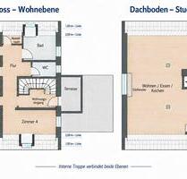 großzügige Maisonettewohnung mit zwei Bädern und Saaleblick - Schwarzenbach an der Saale Fletschenreuth