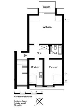 Foto - Dachgeschoßwohnung in Duisburg zur Miete