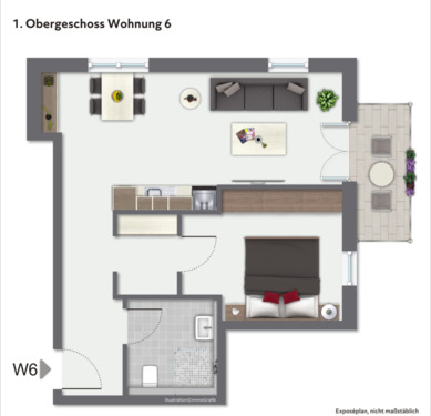 Foto - 2 Zimmer Etagenwohnung zur Miete in Wedel