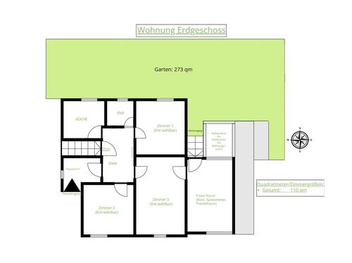 Foto - 4 Zimmer Etagenwohnung zur Miete in Butzbach