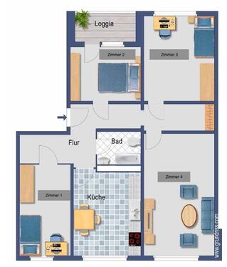 Foto - Etagenwohnung in Berlin zur Miete