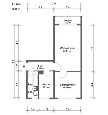 Foto - 2 Zimmer Etagenwohnung zur Miete in Coswig