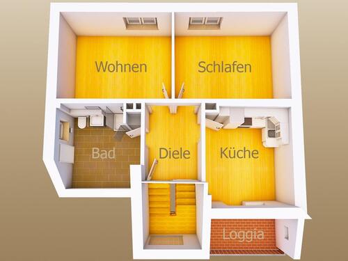 Foto - Helle 2-Zi-Wohnung mit Loggia in schöner Lage von Neuhof