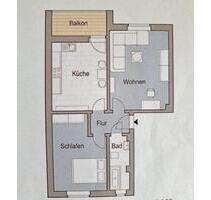 Charmante 2-Zimmer-Wohnung mit Balkon in ruhiger Umgebung - Halle (Saale) Gesundbrunnen