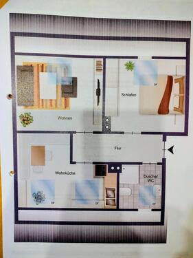 Foto - Ein Zimmer in einer Zweier-Wohngemeinschaft (WG)