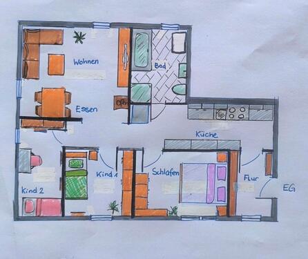 Foto - 4 Zimmer Dachgeschoßwohnung zur Miete in Allstedt